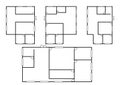 Architecture plan in top view Royalty Free Stock Photo