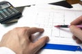 Architecture plans, blue prints Royalty Free Stock Photo