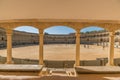 The architecture in the Plaza de Toros de Ronda, Ancient famous bullring in Ronda