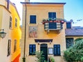 Architecture of Portofino, in the Metropolitan City of Genoa on the Italian Riviera in Italy Royalty Free Stock Photo