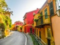 Architecture of Portofino, in the Metropolitan City of Genoa on the Italian Riviera in Italy Royalty Free Stock Photo