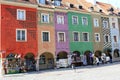 Poland, Poznan, Stary Rynek - colorful old architecture, houses, shops, windows Royalty Free Stock Photo