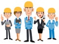Architecture-related men`s and women`s team Royalty Free Stock Photo