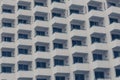 Architecture repetition of hotels balconies and windows