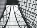 Architecture Roof Glass Steel structure pattern background Royalty Free Stock Photo