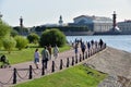 Architecture of Saint Petersburg, Russia. The Neva river