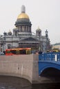 Architecture of Saint-Petersburg, Russia. Saint Isaak`s cathedral