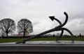 Architecture of Saint-Petersburg, Russia. View of an anchor.