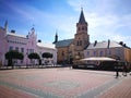 Architecture in Sanok. Artistic look in colours.