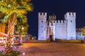 Architecture of Scaligero Castle at Garda lake in Sirmione, Italy Royalty Free Stock Photo