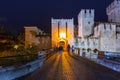 Architecture of Scaligero Castle at Garda lake in Sirmione, Italy Royalty Free Stock Photo