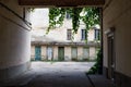 Architecture of Sevastopol. Old courtyard and arch on a summer day Royalty Free Stock Photo