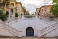 Architecture of Sevastopol. Old courtyard on a summer day Royalty Free Stock Photo