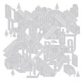 Architecture in shape of labyrinth.