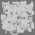 Architecture in shape of labyrinth.
