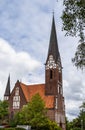 The architecture of the St Jurgen church at Juergensby in Flensburg, Germany