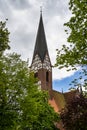 The architecture of the St Jurgen church at Juergensby in Flensburg, Germany