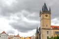 Architecture The style of old Europe, the town square in Prague. Clock tower