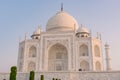 The architecture of the Taj Mahal is an ivory-white marble mausoleum on the south bank of the Yamuna River in the city of Agra