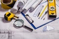 Architecture tools Royalty Free Stock Photo