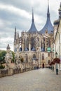 Architecture and traffic in Kutna Hora , Czech Republic. Sedlec Ossuary Czech: Kostnice v Sedlci Royalty Free Stock Photo