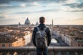 Architecture travel view dome cathedral church landmark italy city vatican roma