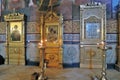 Architecture of Trinity Sergius Lavra. Old church interior. Royalty Free Stock Photo