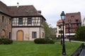 Old typical Alsatian house in France