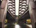 architecture under the bridge. The Thaddeus Kosciusko Bridge in Albany NY. Royalty Free Stock Photo