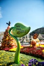 The Architecture and unidentified tourists are in Everland Resort, Yongin City, South Korea, on September 26, 2013