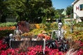 The Architecture and unidentified tourists are in Everland Resort, Yongin City, South Korea, on September 26, 2013