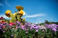 The Architecture and unidentified tourists are in Everland Resort, Yongin City, South Korea, on September 26, 2013