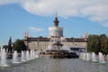 Architecture of VDNKH park in Moscow. Stone Flower fountain