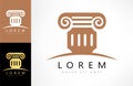 Architecture - vector logo concept. Antique column logo