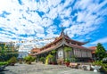 Architecture of Vinh Nghiem ancient temple from outside Royalty Free Stock Photo