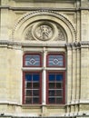 Architecture and windows of ancient renaissance style classical Royalty Free Stock Photo