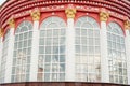 Architecture and windows of ancient renaissance style Royalty Free Stock Photo