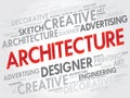 Architecture word cloud Royalty Free Stock Photo