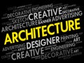 Architecture word cloud Royalty Free Stock Photo