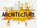 Architecture word cloud, creative concept Royalty Free Stock Photo