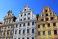 Architecture of Wroclaw, Poland, Europe. City centre, Colorful, historical Market square tenements.Lower Silesia, Europe.