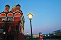 Architecture of Zaryadye park in Moscow. Znamensky Church of the former Znamensky monastery