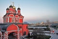 Architecture of Zaryadye park in Moscow. Znamensky Church of the former Znamensky monastery