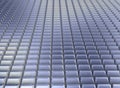 3d metal suface in perspective with 3d pattern Royalty Free Stock Photo
