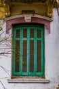 Architeture Details of Abandoned Hundred Years Old House, Window