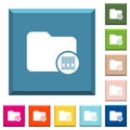 Archive directory white icons on edged square buttons
