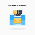 Archive Document flat icon.