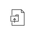 Archive file document outline icon