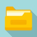 Archive file folder icon, flat style Royalty Free Stock Photo