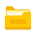 Archive file folder icon, flat style Royalty Free Stock Photo